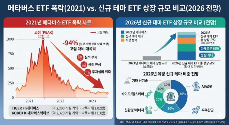메타버스 ETF 폭락 및 테마형 ETF 투자 주의점