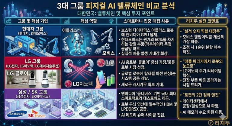 피지컬 AI 3대 그룹사의 역할