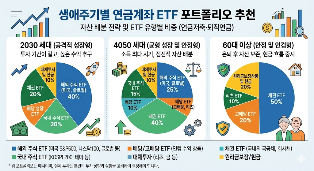 생애주기별 연금저축 IRP ETF 포트폴리오 추천 비중
