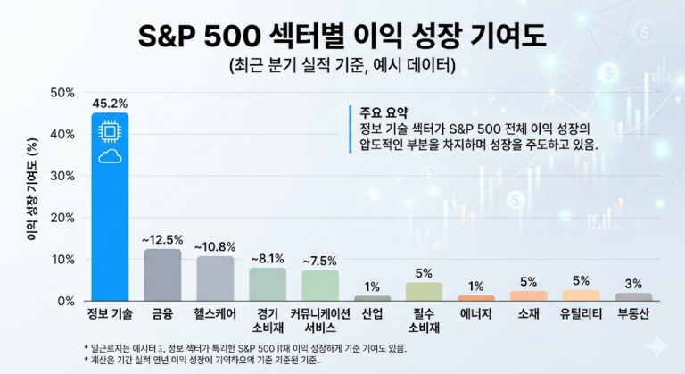 S&P 500 이익 성장의 87%를 견인하는 IT 및 AI 섹터의 압도적 펀더멘탈 분석