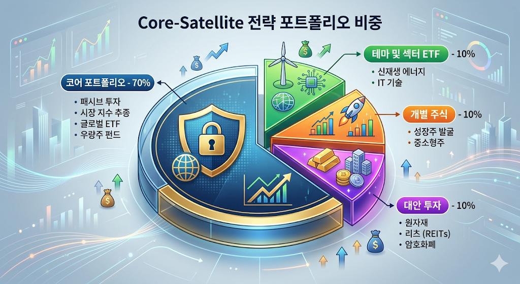 주도주 순환매 리밸런싱 전략을 통해 안정적인 수익률을 기록하는 직장인 투자 포트폴리오 파이 차트