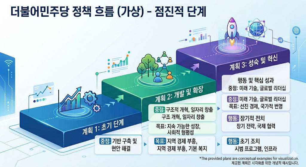 65세 정년 연장 민주당 1, 2, 3안 시나리오 비교 차트