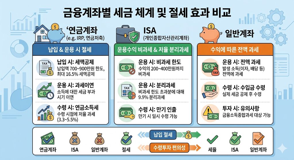 한국 중산층 기준 달성을 위한 연금계좌 및 ISA 절세 포트폴리오 구조도